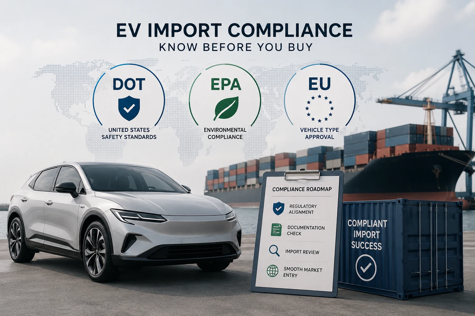 Standardet DOT, EPA dhe BE: Çfarë duhet të dinë importuesit e automjeteve elektrike përpara se të blejnë